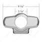 Chrome Plastic Upper Steering Column Cover For Peterbilt 379/378 (1998-2005), 335 (2005-2010), 330 (2000-2010)