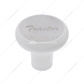Deluxe Aluminum Screw-On Air Valve Knob With Stainless Plaque - Pearl White