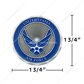 1-3/4" U.S. Military Adhesive Metal Medallion - Air Force