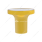 Aluminum Screw-On Air Valve Knob With Stainless Trailer Plaque - Electric Yellow