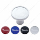 "Tractor" Chrome Aluminum Screw-On Air Valve Knob With Multi Color Glossy Sticker