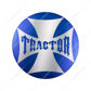 "Tractor" Maltese Cross Air Valve Knob Candy Color Sticker -Indigo Blue