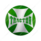 "Tractor" Maltese Cross Air Valve Knob Candy Color Sticker - Emerald Green