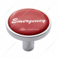 "Emergency" Long Air Valve Knob - Red Glossy Sticker