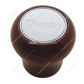 "Tractor" Wood Air Valve Knob - Stainless Plaque