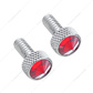 Small Dash Screw With Red Crystal For Peterbilt (2-Pack)