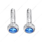 Chrome Short Dash Screw For Freightliner With Color Crystal (2-Pack)