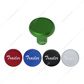 Deluxe Aluminum Screw-On Air Valve Knob With Multi-Color Glossy Trailer Sticker - Emerald Green