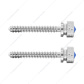 Chrome Long Dash Screw With Blue Crystal For Freightliner (2-Pack)