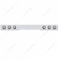 Chrome 1 Piece Rear Light Bar With Six 4" Light Cutouts