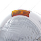 Stainless Steel "Classic" Headlight H6024 Bulb & Turn Signal - Amber Lens