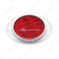 3-3/16" Round Reflector With Aluminum Mount Base - Red