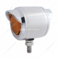 SS 2" Double Face Light With 9 LED 2" Lights & Visors - Amber & Red LED/Amber & Red Lens