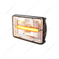 ULTRALIT - 4" X 6" Rectangular LED Headlight With Amber LED Position Light - Low Beam