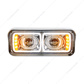 High Power LED "Chrome" Projection Headlight With LED Turn Signal & Position Light Bar - Driver