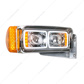 High Power LED "Chrome" Projection Headlight With LED Turn Signal & Position Light Bar - Passenger