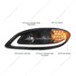 Black Projection Headlight With LED Turn Signal & Light Bar For 2006-2017 International Prostar - Passenger