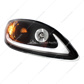 Black Projection Headlight With LED Light Bar For 2006-2017 International Prostar - Passenger