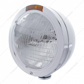 Stainless Steel Bullet Classic Headlight 6014 Bulb & Turn Signal - Amber Lens