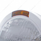 Stainless Steel Bullet Classic Headlight H6024 Bulb & Turn Signal - Amber Lens