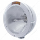 Stainless Steel Bullet Classic Headlight H4 Bulb & Turn Signal - Amber Lens