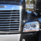 Chrome Projection Headlight With LED Turn Signal & Light Bar For Freightliner Century - Driver