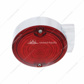 21 LED 3-1/4" Dual Function Signal Light For Harley Motorcycle With Housing - Red LED/Red Lens