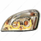Chrome Projection Headlight W/Dual Function Amber LED Position Lights For 2008-17 FL Cascadia - Driver