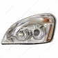 Chrome Projection Headlight W/Dual Function Amber LED Position Lights For 2008-17 FL Cascadia - Driver