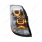 Chrome Projection Headlight With Amber LED Light Bar For 2003-2017 Volvo VN/VNL - Passenger
