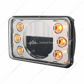 ULTRALIT - 4" X 6" LED Headlight With Dual Function 6 Amber LED Position Lights - Low Beam