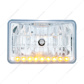4" X 6" Crystal Headlight With 9 Amber LED Position Light - High Beam