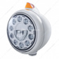 Stainless Steel Guide 682-C Headlight 11 LED Bulb & Original Style LED Signal - Amber Lens