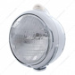 Stainless Steel Guide 682-C Style Headlight 6014 & LED Turn Signal - Clear Lens