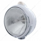Stainless Steel Guide 682-C Style Headlight H4 & LED Turn Signal - Clear Lens