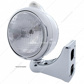 Chrome Guide 682-C Style Headlight H6024 & LED Turn Signal - Clear Lens
