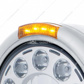 Stainless Classic Headlight 11 LED Bulb & LED Signal - Amber Lens