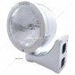 Stainless Steel Bullet Half Moon Headlight 6014 Bulb & LED Turn Signal - Clear Lens