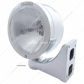 Stainless Steel Bullet Half Moon Headlight H4 Bulb & LED Turn Signal - Clear Lens