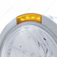 Stainless Steel Bullet Half Moon Headlight Crystal H4 Bulb & LED Turn Signal