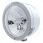 Stainless Steel Bullet Half Moon Headlight Crystal H4 Bulb & LED Turn Signal - Clear Lens