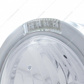Stainless Steel Bullet Half Moon Headlight Crystal H4 Bulb & LED Turn Signal - Clear Lens