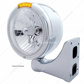 Stainless Steel Classic Half Moon Headlight Crystal H4 Bulb & LED Turn Signal - Amber Lens