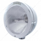Stainless Steel Bullet Classic Headlight H4 Bulb & LED Turn Signal - Clear Lens