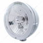 Stainless Steel Bullet Classic Headlight Crystal H4 Bulb & LED Turn Signal - Clear Lens