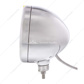 Stainless Steel Classic Headlight Crystal H4 Bulb & LED Turn Signal - Clear Lens