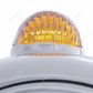 Stainless Steel Guide 682-C Headlight H4 With 6 Amber LED & Dual Mode LED Signal-Amber Lens