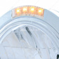 Stainless Steel Bullet Classic Headlight H4 With 10 Amber LED & Dual Mode LED Signal - Clear Lens