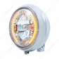 7" Motorcycle Headlight With 34 Amber LED Bulb