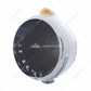 Chrome Guide 682-C Headlight No Bulb With Dual Mode LED Signal - Amber Lens